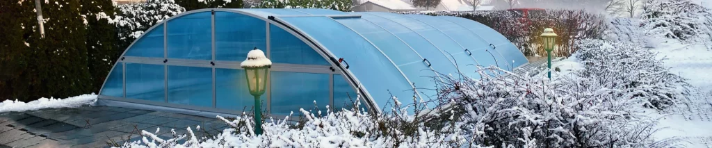 Artikel: Winterfest machen von Poolüberdachungen